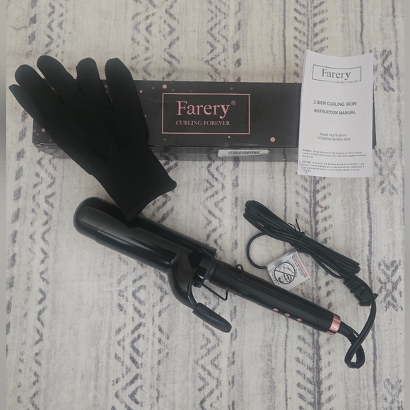 Farery 2 inch Curling Iron Lightweight  Ceramic Barrel, 9 Temp Digital Display - Picture 8 of 11